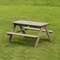 Convertible Wooden Sand and Water Table for your Toddlers Outdoor Playset Featuring 2 Play Box and a Removable Top that Transforms into Kids Picnic Table